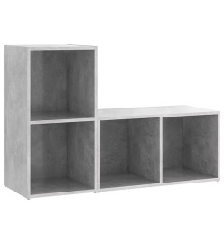 Meubles TV 2 pcs Gris béton 72x35x36,5 cm Aggloméré