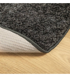 Tapis ISTAN à poils longs aspect brillant anthracite Ø 160 cm