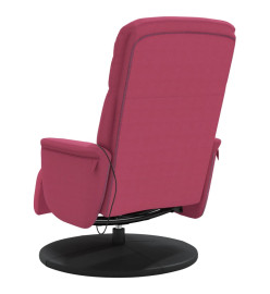 Fauteuil de massage inclinable avec repose-pied rouge bordeaux