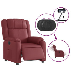 Fauteuil inclinable électrique Rouge bordeaux Similicuir