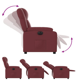 Fauteuil inclinable électrique Rouge bordeaux Similicuir