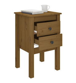 Tables de chevet 2 pcs Marron miel 40x35x61,5 cm Pin solide