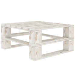 Salon palette de jardin 8 pcs avec coussins crème bois