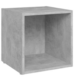 Meuble TV Gris béton 37x35x37 cm Aggloméré