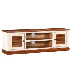 Meuble TV Bois massif de manguier et Sesham 120 x 30 x 40 cm