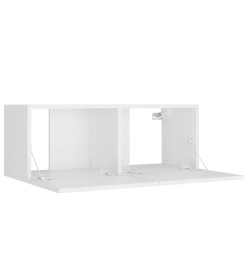 Ensemble de meubles TV 8 pcs Blanc Bois d'ingénierie