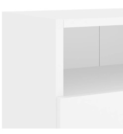 Meubles TV muraux 2 pcs blanc 100x30x30 cm bois d'ingénierie