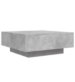 Table basse gris béton 80x80x31 cm bois d'ingénierie