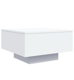 Table basse blanc 55x55x31 cm bois d'ingénierie