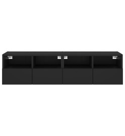 Meubles TV muraux 2 pcs noir 60x30x30 cm bois d'ingénierie