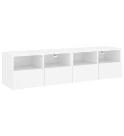 Meubles TV muraux 2 pcs blanc 60x30x30 cm bois d'ingénierie