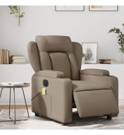 Fauteuil de massage inclinable électrique cappuccino similicuir