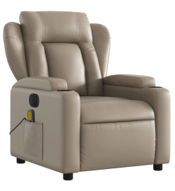 Fauteuil de massage inclinable électrique cappuccino similicuir