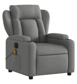 Fauteuil inclinable de massage électrique gris foncé tissu