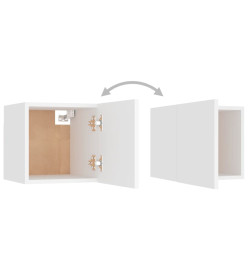 Ensemble de meubles TV 10 pcs Blanc Aggloméré