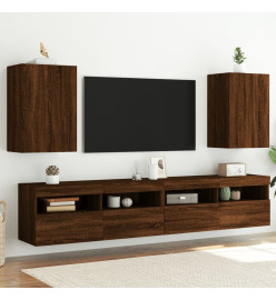 Meubles TV muraux 2 pcs chêne marron 40,5x30x60 cm