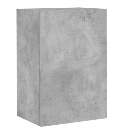 Meuble TV mural gris béton 40,5x30x60 cm bois d'ingénierie