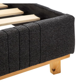 Cadre de lit Gris foncé Tissu 90 x 200 cm