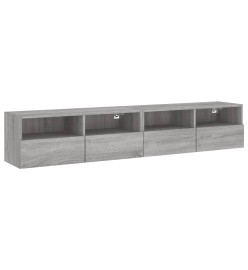 Meubles TV muraux 2pcs sonoma gris 80x30x30cm bois d'ingénierie