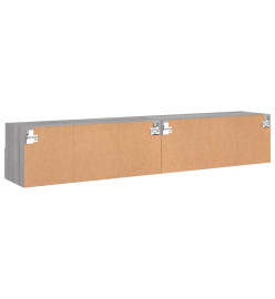 Meubles TV muraux 2pcs sonoma gris 80x30x30cm bois d'ingénierie