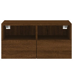 Meuble TV mural chêne marron 60x30x30 cm bois d'ingénierie