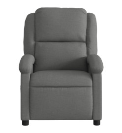 Fauteuil inclinable de massage électrique gris foncé tissu