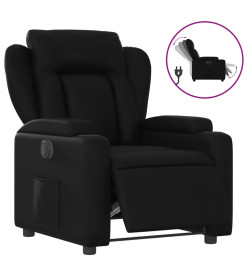 Fauteuil inclinable électrique Noir Similicuir