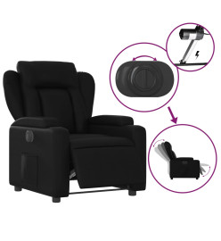 Fauteuil inclinable électrique Noir Similicuir