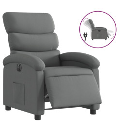 Fauteuil inclinable électrique Gris foncé Tissu