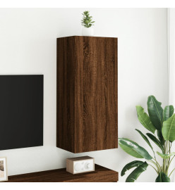 Meuble TV mural chêne marron 40,5x30x90 cm bois d'ingénierie