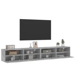 Meubles TV muraux 2pcs gris béton 100x30x30cm bois d'ingénierie