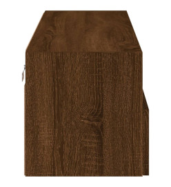 Meuble TV mural chêne marron 100x30x30 cm bois d'ingénierie