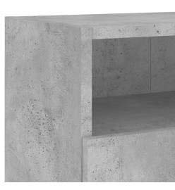 Meubles TV muraux 2 pcs gris béton 80x30x30cm bois d'ingénierie