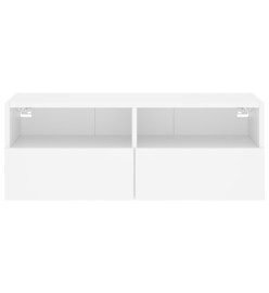 Meuble TV mural blanc 80x30x30 cm bois d'ingénierie