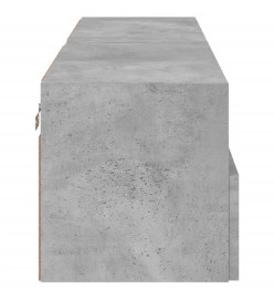 Meubles TV muraux 2 pcs gris béton 60x30x30cm bois d'ingénierie