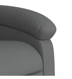 Fauteuil inclinable de massage électrique gris foncé tissu