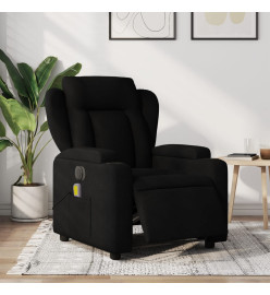 Fauteuil de massage inclinable électrique Noir Tissu