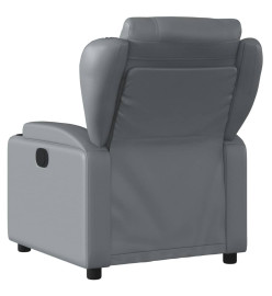 Fauteuil de massage inclinable électrique gris similicuir