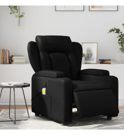 Fauteuil de massage inclinable électrique noir similicuir