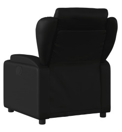 Fauteuil de massage inclinable électrique noir similicuir