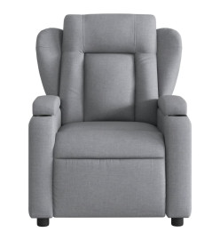 Fauteuil de massage inclinable électrique gris clair tissu