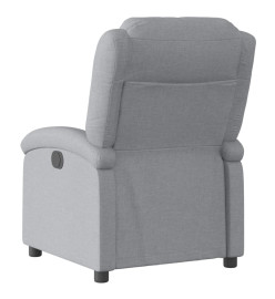 Fauteuil inclinable électrique Gris clair Tissu