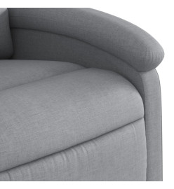 Fauteuil inclinable électrique Gris clair Tissu