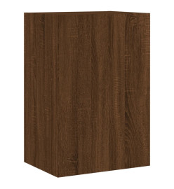 Meuble TV mural chêne marron 40,5x30x60 cm bois d'ingénierie