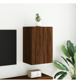 Meuble TV mural chêne marron 40,5x30x60 cm bois d'ingénierie