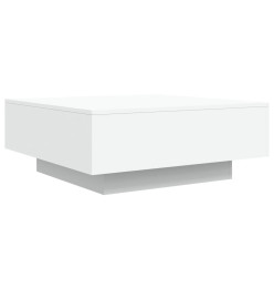 Table basse blanc 80x80x31 cm bois d'ingénierie