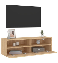 Meuble TV mural chêne sonoma 100x30x30 cm bois d'ingénierie