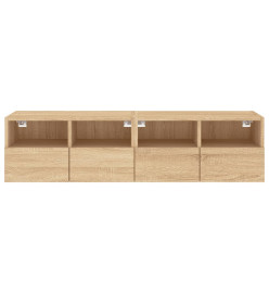 Meubles TV muraux 2 pcs chêne sonoma 60x30x30cm bois ingénierie