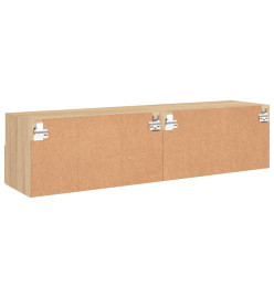 Meubles TV muraux 2 pcs chêne sonoma 60x30x30cm bois ingénierie