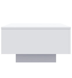 Table basse avec lumières LED blanc 55x55x31 cm